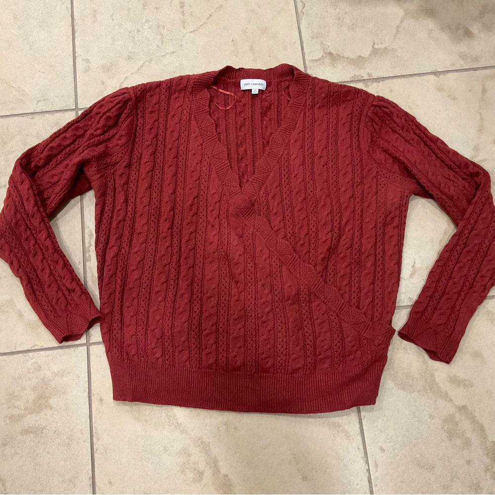 Lost and wonder wrap look sweater
